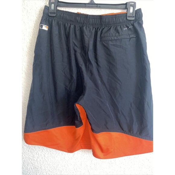 Nike MLB baseball San Francisco Giants shorts Men Small Black Orange Athletic - Picture 4 of 9
